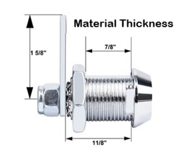 1-1/8" RV Camper Lock Replacement