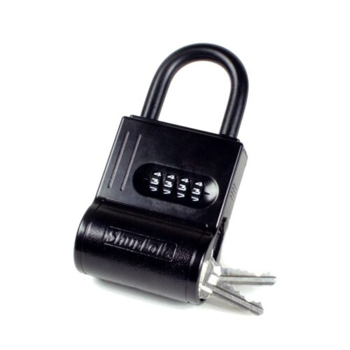Black Lock Box with Keys, Side Opening